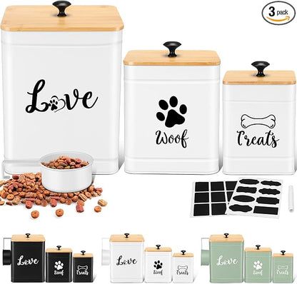 Metal Dog Treat Containers Set of 3 by Jingmore
