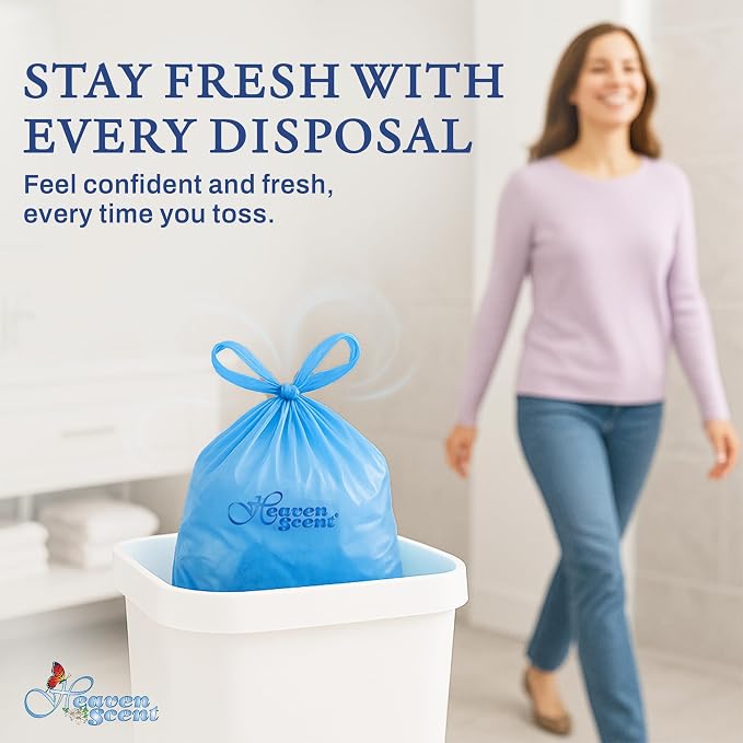 Heaven Scent Hygiene Bags 1.5MIL ULTRA-THICK Discreet Waste Disposal | Made in - Image 6