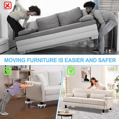 New Upgraded Furniture Sliders for Hard Floors & Carpets, 2-in-1 Furniture - Image 6