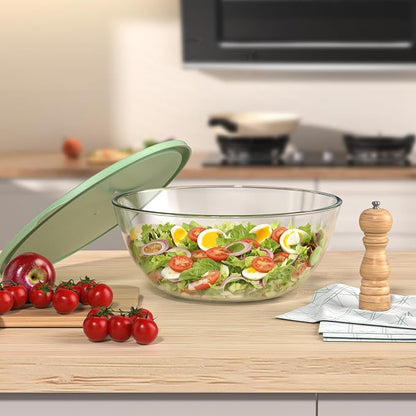 Extra Large Glass Mixing Bowls Clear Glass Salad Cooking Bowls - Image 7