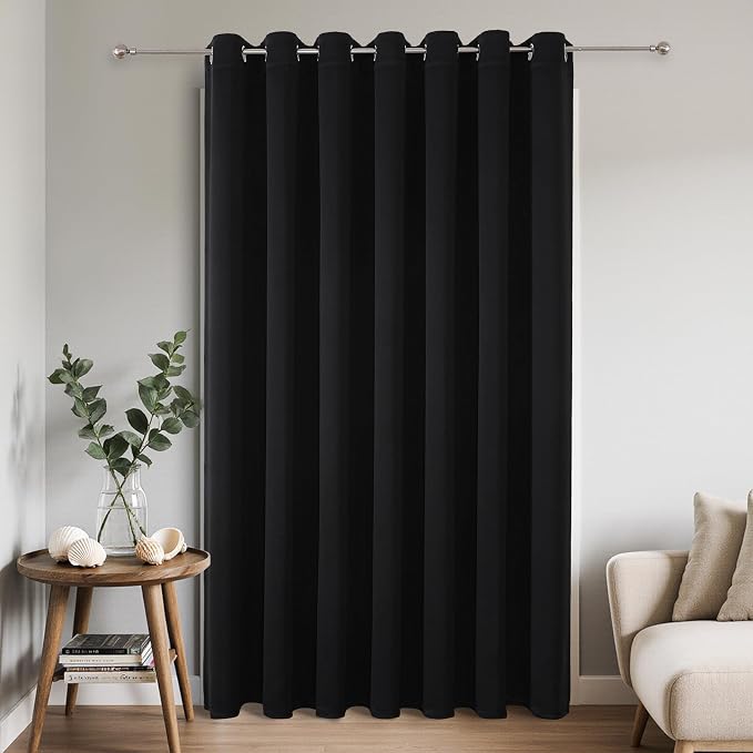 Joydeco Blackout Patio Sliding Door Curtains 96 Inches Long, Grommet Privacy by JOYDECO