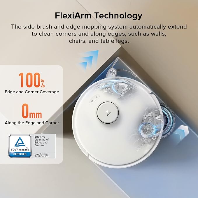 roborock Qrevo Curv S5X Robot Vacuum and Mop, 17000Pa Suction, Zero-Tangling - Image 5