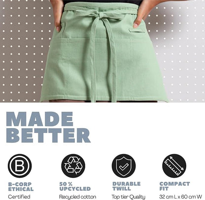 MEEMA Chef Waist Apron Cotton Fabric |Washable & Breathable Waitress & Server - Image 6