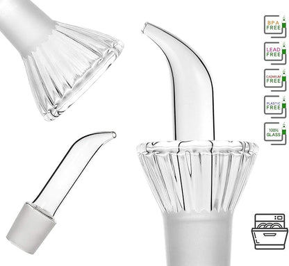 HAIZEEN 5 oz Glass Oil Dispenser Bottle, No Funnel Needed Cruet Decanter - Image 5