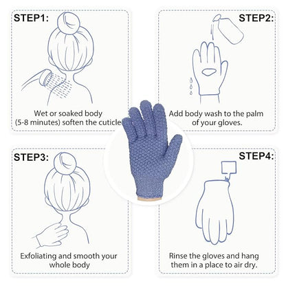 Evridwear Exfoliating Glove for Shower Man and Women, Dual Texture Bath Body - Image 5