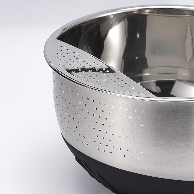 Rice Strainer Bowl Quinoa Washer whit Handle Stainless Steel Colander Versatile - Image 6
