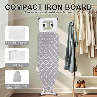 Ironing Board, Foldable Ironing Board Adjustable Height Compact Iron Board - Image 5