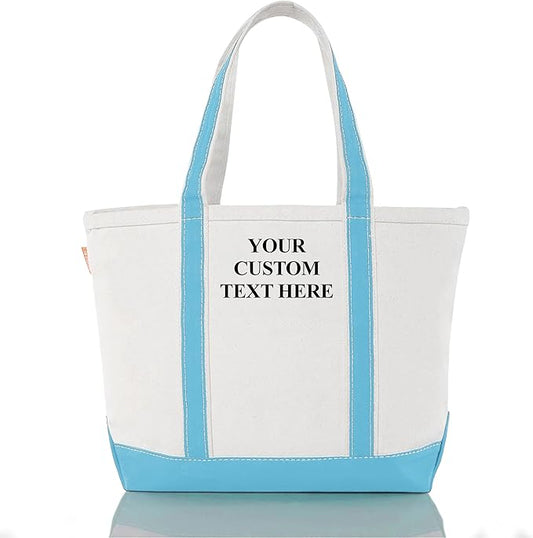 CB STATION Medium Classic Canvas Tote Bag for Women, Top Zipper Closure, Outer Pocket, Daily Essentials, Groceries, Traveling