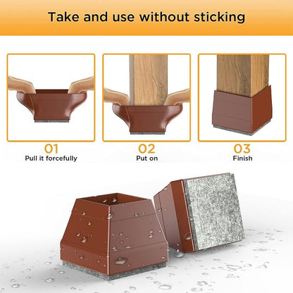 Square Chair Leg Protectors for Hardwood Floors - Image 3