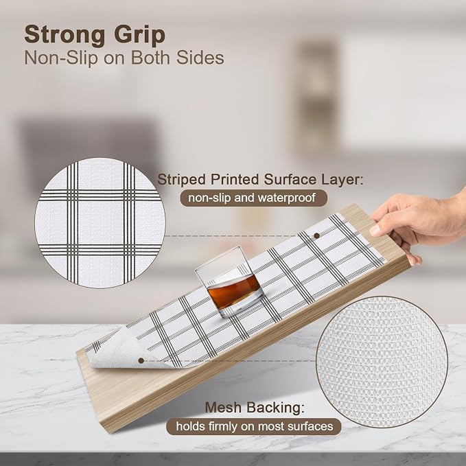 OcePor Non-Adhesive Drawer and Shelf Liner 17.5IN x 20FT，Non Slip Cabinet and - Image 2