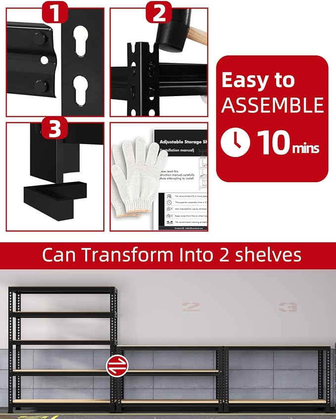 PrimeZone 36" x 16" x 72" Heavy Duty Storage Shelves - Image 8