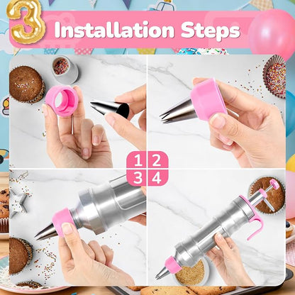 Cake Decorating Tools Supplies Kit: 164pcs Baking Accessories, Dessert Piping - Image 6