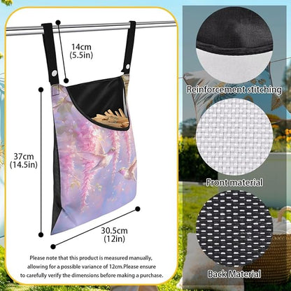 Clothespin Bag for Outdoor Laundry Clothesline and Clothes Pin Holder - Image 6