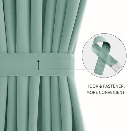 DWCN French Door Curtains – Rod Pocket Thermal Blackout Curtain - Image 2