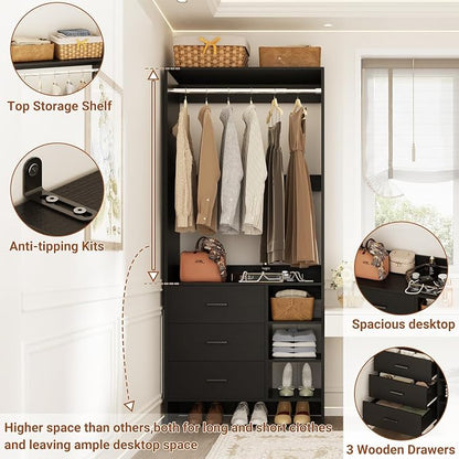 Aheaplus 2.5FT Closet System - Image 3