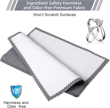 Breling 10 Pcs Silver Jewelry Polishing Cloths 6 x 8 inches Jewelry Cleaning - Image 4