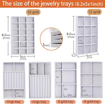 Jewelry Storage 8PACK, Velvet Jewelry Organizer Trays - Image 5