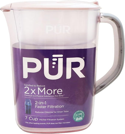 PUR 7-Cup Water Pitcher, 1 Genuine Filter, Great-tasting Water, Dishwasher Safe by PUR
