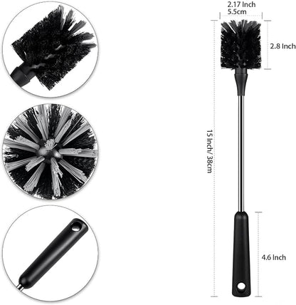 Water Bottle Brush, 15 Inches Long Stainless Steel Handle Bottle Brush Cleaner - Image 5