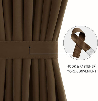 DWCN French Door Curtains – Rod Pocket Thermal Blackout Curtain - Image 2