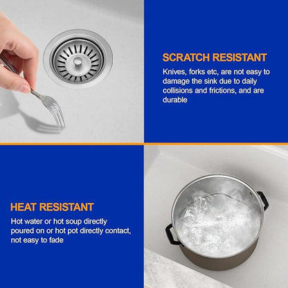 Dcolora 28 Inch White Undermount Kitchen Sink Workstation Single Bowl Modern Kitchen Sink Granite Composite,#DC-GU0003WS