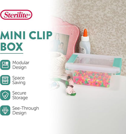 Sterilite 24-Pack Clip Box, Stackable Clear Plastic Bins - Image 2