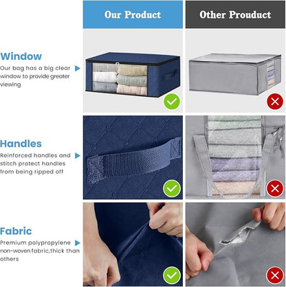 HomeHacks Storage 10-Pack Clothes Organizer Storage Bags Foldable Storage Box - Image 5