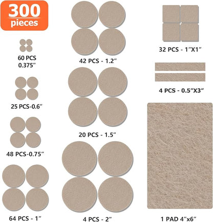 Felt Furniture Pads 300 Pieces, Furniture Pads - Image 3