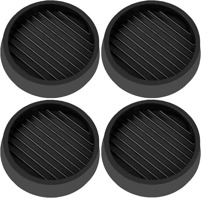 3X3 Round Rubber Caster Cups, Non Slip Furniture Pads, Anti-Slip Gripper by VOCOMO