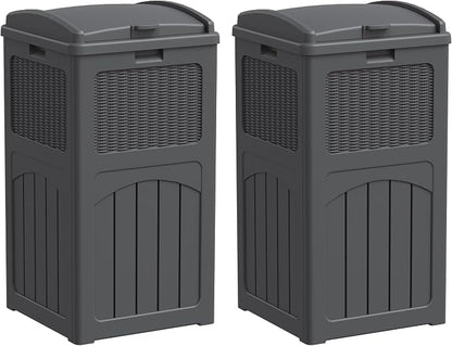 YESHOMY 2 Pack Outdoor Trash Can by SearchallYESHOMY