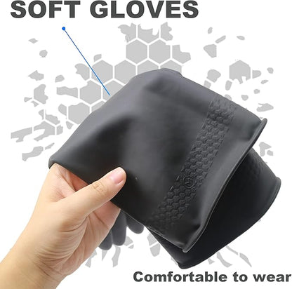 Chemical Resistant Latex Gloves, Cleaning Protective Safety Work Heavy Duty - Image 5