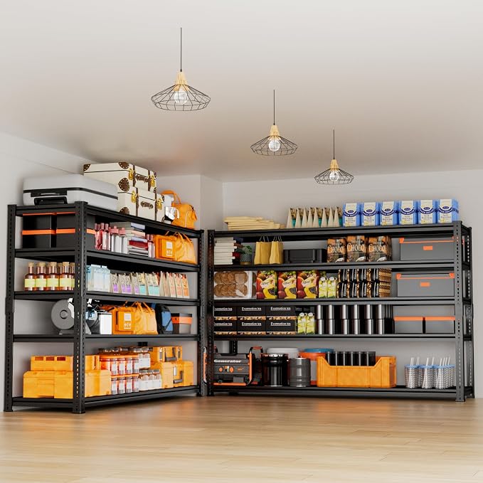 Storage Shelves Heavy Duty 3 PCS, 5-tier Adjustable Metal Industrial Utility - Image 8