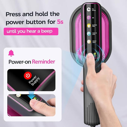 Travel Steamer for Clothes, 1200W Portable Steamer ＆ Iron 2 In 1, 13s Heat Up - Image 2