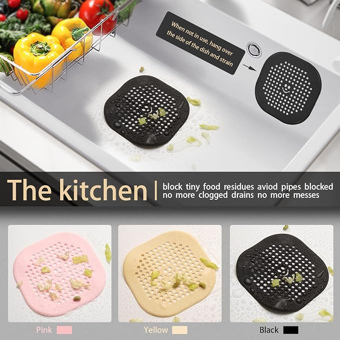 Drain Cover Hair Catcher Drain Plug Hair Stopper Drain Protector - Image 3