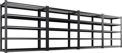 Set of 4 Garage Shelving-3000 lbs 5 Tier Storage Shelves, Adjustable Heavy Duty by Unknown