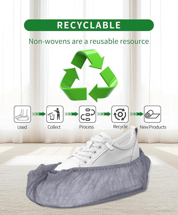 50Pcs Non-Woven Shoe Covers Disposable Non Slip - Image 7