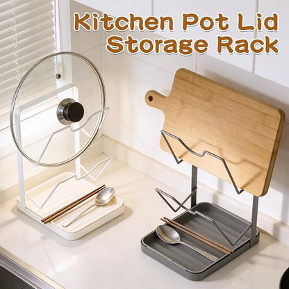 Kitchen Pot Lid Storage Rack, Pot Lid Organizer, Kitchen Pot Lid Holder While - Image 2