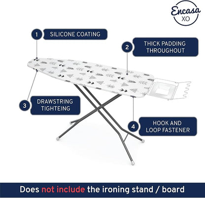Encasa XO Ironing Board Cover and Pad 28"x12" - Image 2