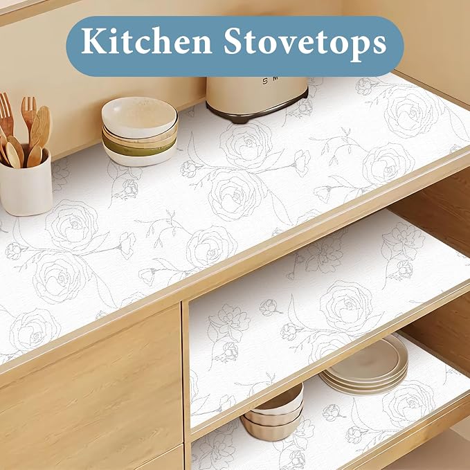 Shelf Liners for Kitchen Cabinets 23.6in x 30FT Non Adhesive Drawer Liner - Image 3