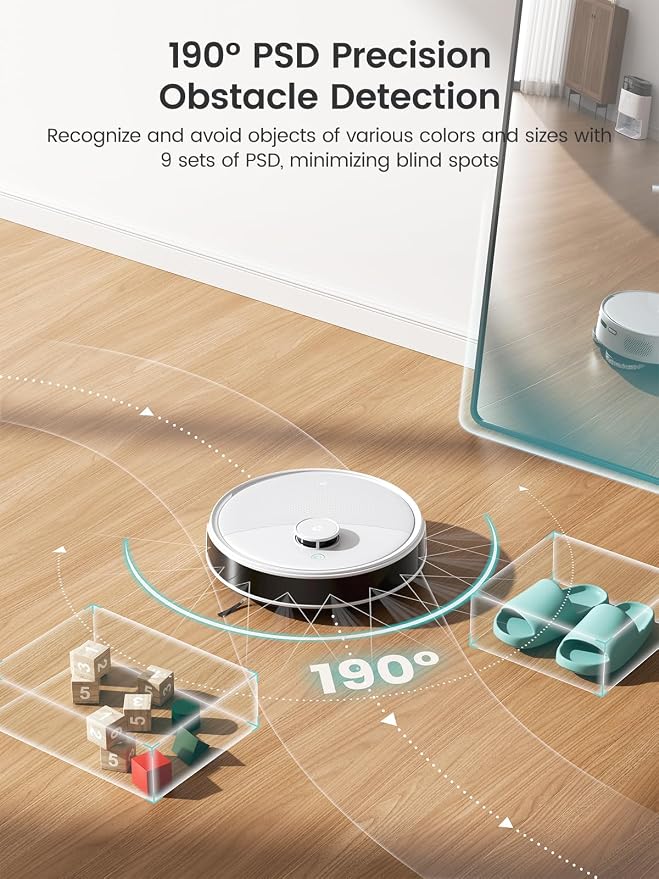 Lefant Robot Vacuum and Mop, 12000Pa Suction, Self Emptying, Auto Mop Washing - Image 7