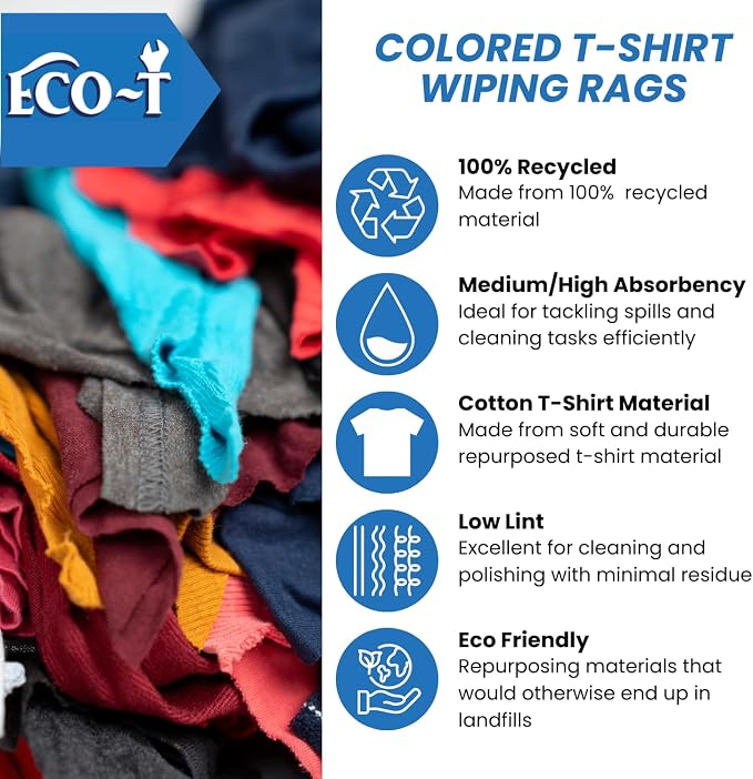 4 Lb Bag Eco-T Mechanic Shop Rags - Image 3