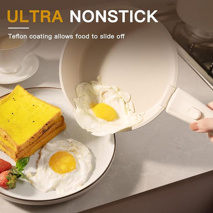 Astercook 23 Pcs Pots and Pans Set Non Stick, Ceramic Cookware Set Detachable - Image 4