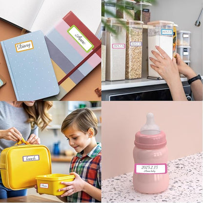 Removable Colored Labels Stickers, Self-Adhesive Rectangular Stickers Star - Image 6
