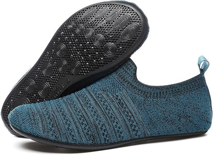 QZKDM Lightweight Slip on Grip Indoor House Slippers Barefoot Non Slip Home - Image 5