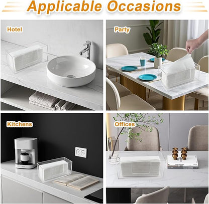 2Pack Acrylic Paper Towel Dispenser, Napkin Holder - Image 5