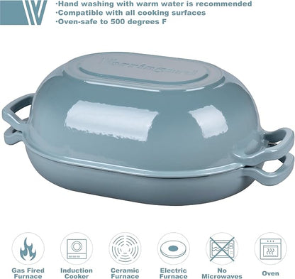 VORRINGARD Enameled Cast Iron Sourdough Bread Oven, Dutch Oven, Loaf Cast Iron - Image 3