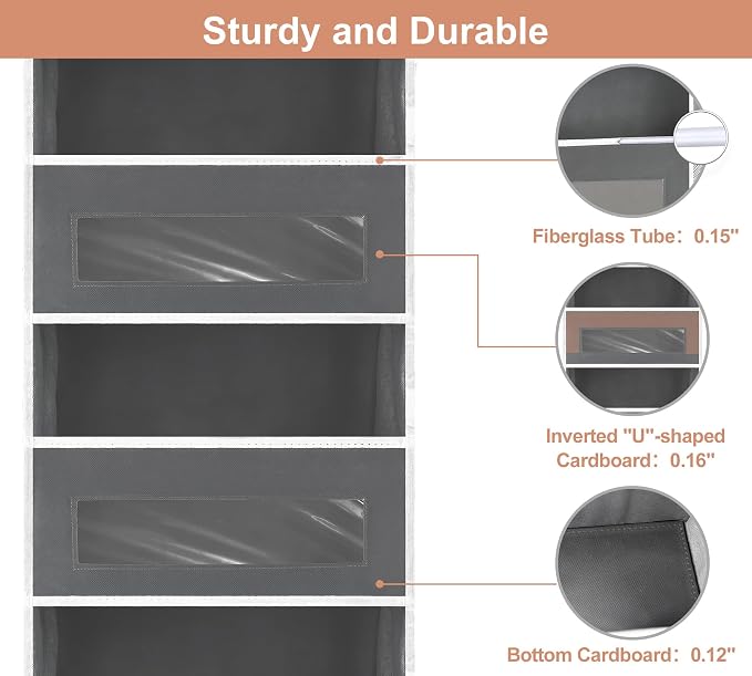 3 Packs 5-Tier Over the Door Storage Organizer - Image 3