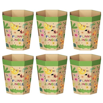 6-Pack Cardboard Trash Can – Foldable, Recyclable, Plastic-Free & Reusable by Unknown