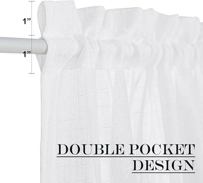 NICETOWN Sidelight French Door Panel, Linen Textured Look Translucent Privacy - Image 5
