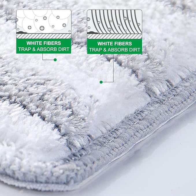 Flat Mop Pads, 5 Pack 13" X 4.9" Flat Mop Microfiber Mop Head/Refill/Pad - Image 2